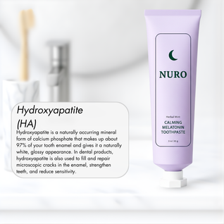 NURO PM Sleep Toothpaste – Melatonin + Chamomile | Hydroxyapatite Enamel Repair | Vegan Fluoride-Free Nighttime Toothpaste
