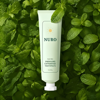 NURO AM Energy Toothpaste – Caffeine + Vitamin B12 | Hydroxyapatite Enamel Protection | Fluoride-Free Morning Toothpaste