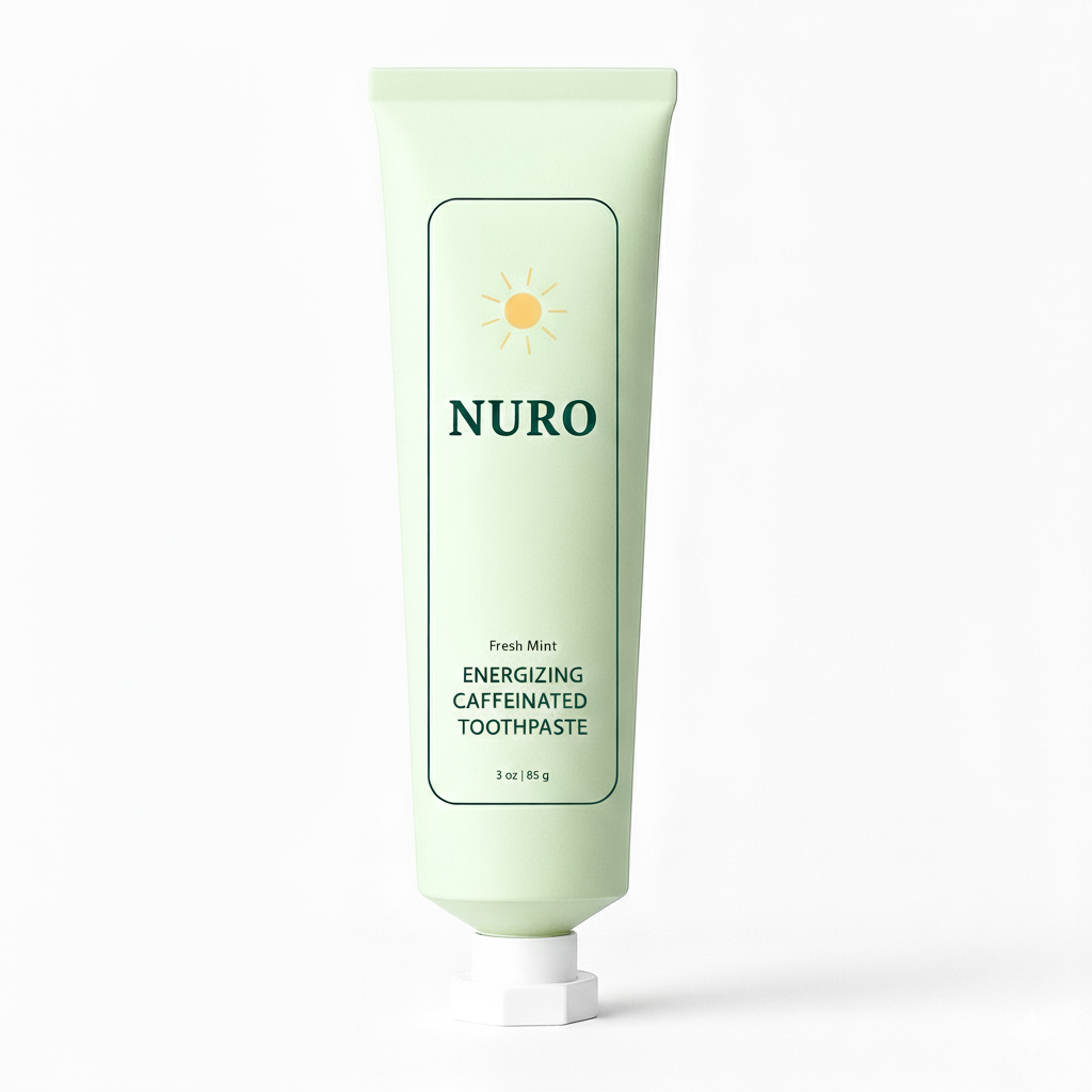 NURO AM Energy Toothpaste – Caffeine + Vitamin B12 | Hydroxyapatite Enamel Protection | Fluoride-Free Morning Toothpaste