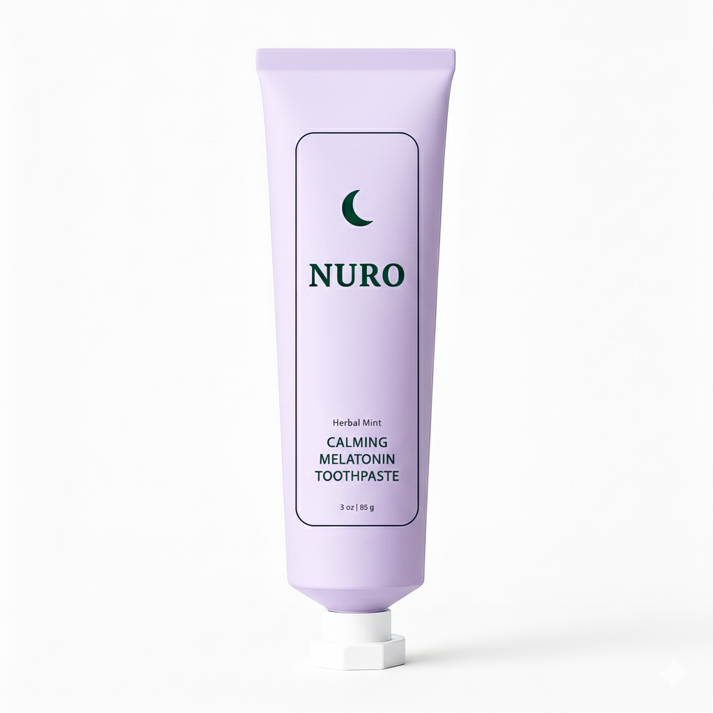 NURO PM Sleep Toothpaste – Melatonin + Chamomile | Hydroxyapatite Enamel Repair | Vegan Fluoride-Free Nighttime Toothpaste